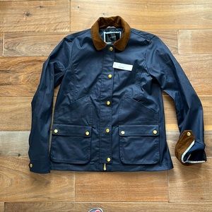 NWT Jcrew Barn Jacket™ with Liberty® floral print, navy x-small